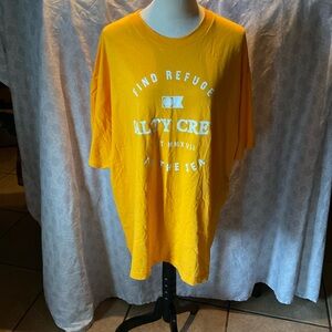 Salty Crew Mustard Tee with White Logo